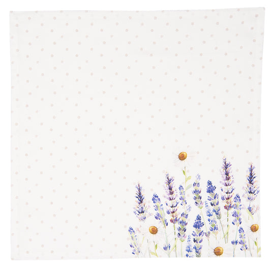 Servietten aus 100% Baumwolle mit sommerlichem Lavendelmotiv