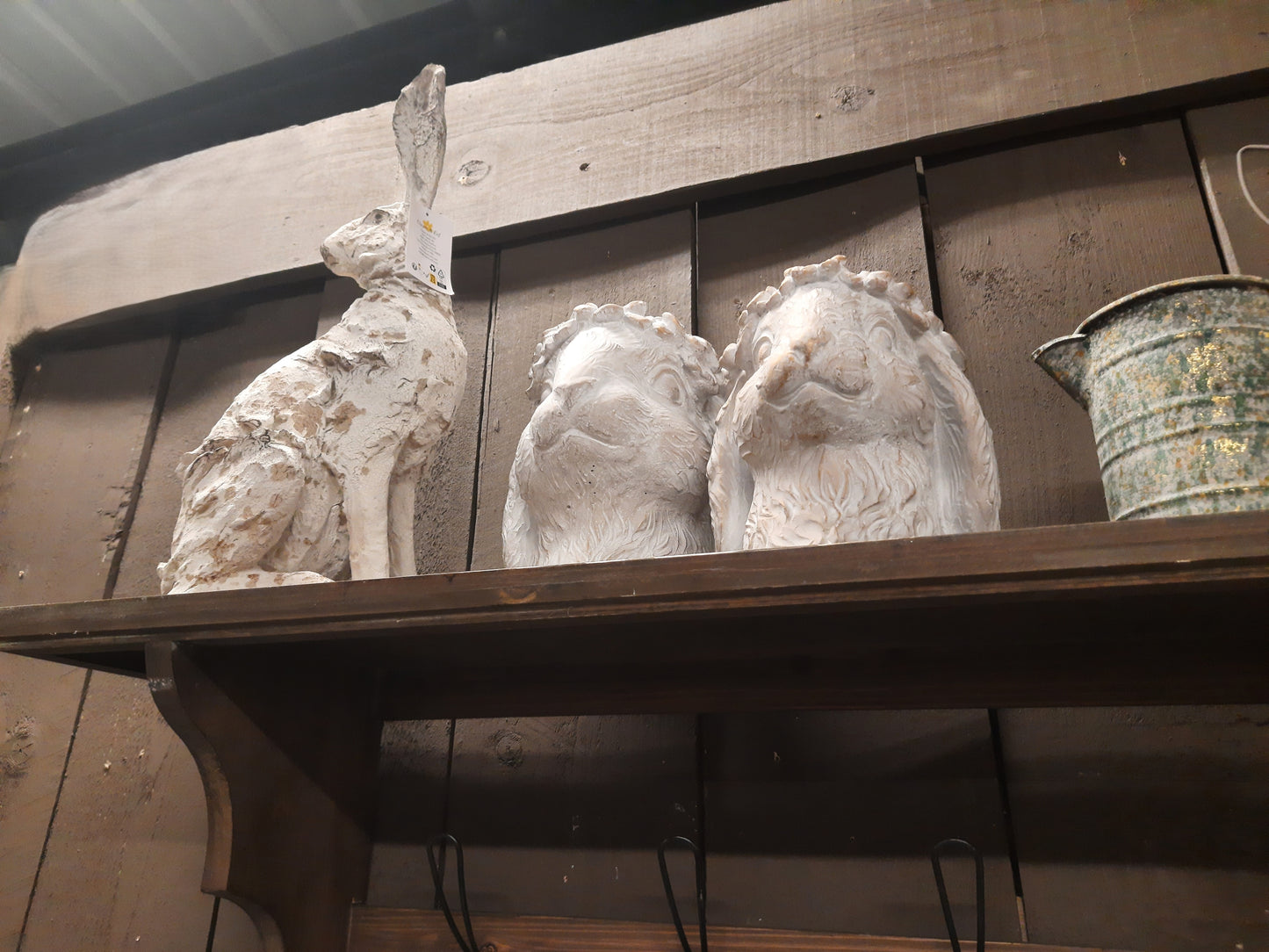 Pflanztopf Hase Grau-Braun Steinguss - Blumentopf Ostern Frühling Landhausstil {{ Shabby Chic und Landhaus Deko }} {{ www.Stein-Alt.de The cosy Cottage }}