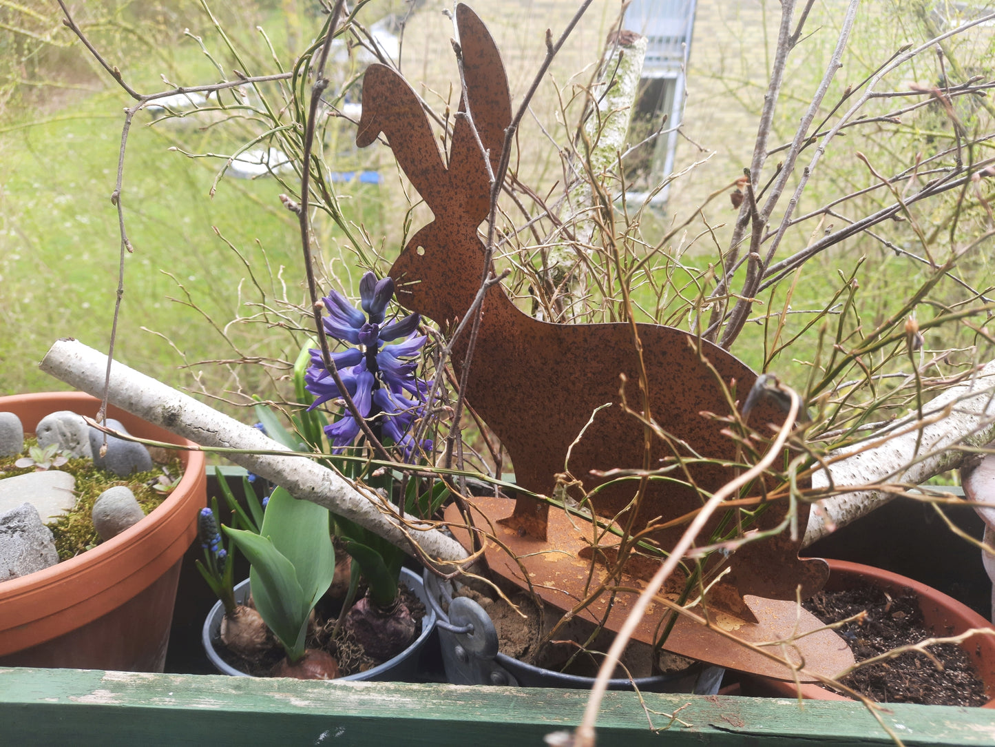 Edelrost Hase - Osterdeko für Garten & Haus | Rostikal