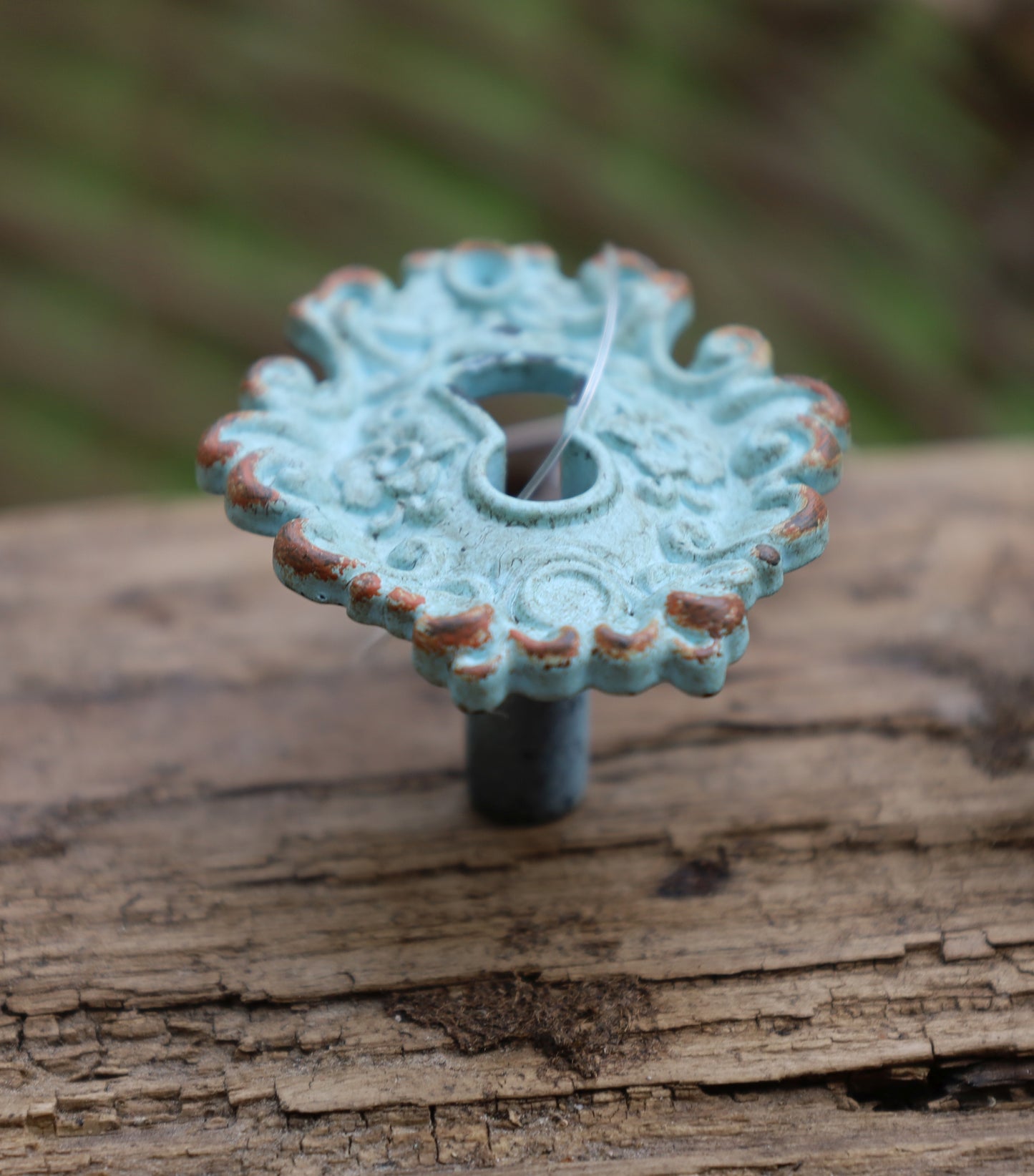 Möbelknopf Schlüsselloch Grün - Vintage Schubladengriff Shabby Chic 5x4 cm