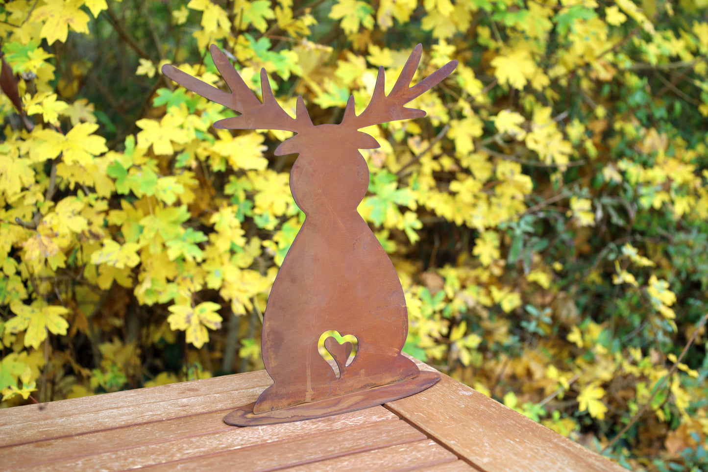 Edelrost Elch Rentier Weihnachtsdeko - Winterdekoration für Garten & Balkon