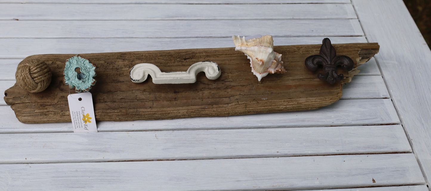 Schubladengriff Gusseisen Braun - Französische Lilie Möbelknauf Shabby Chic & Landhausstil