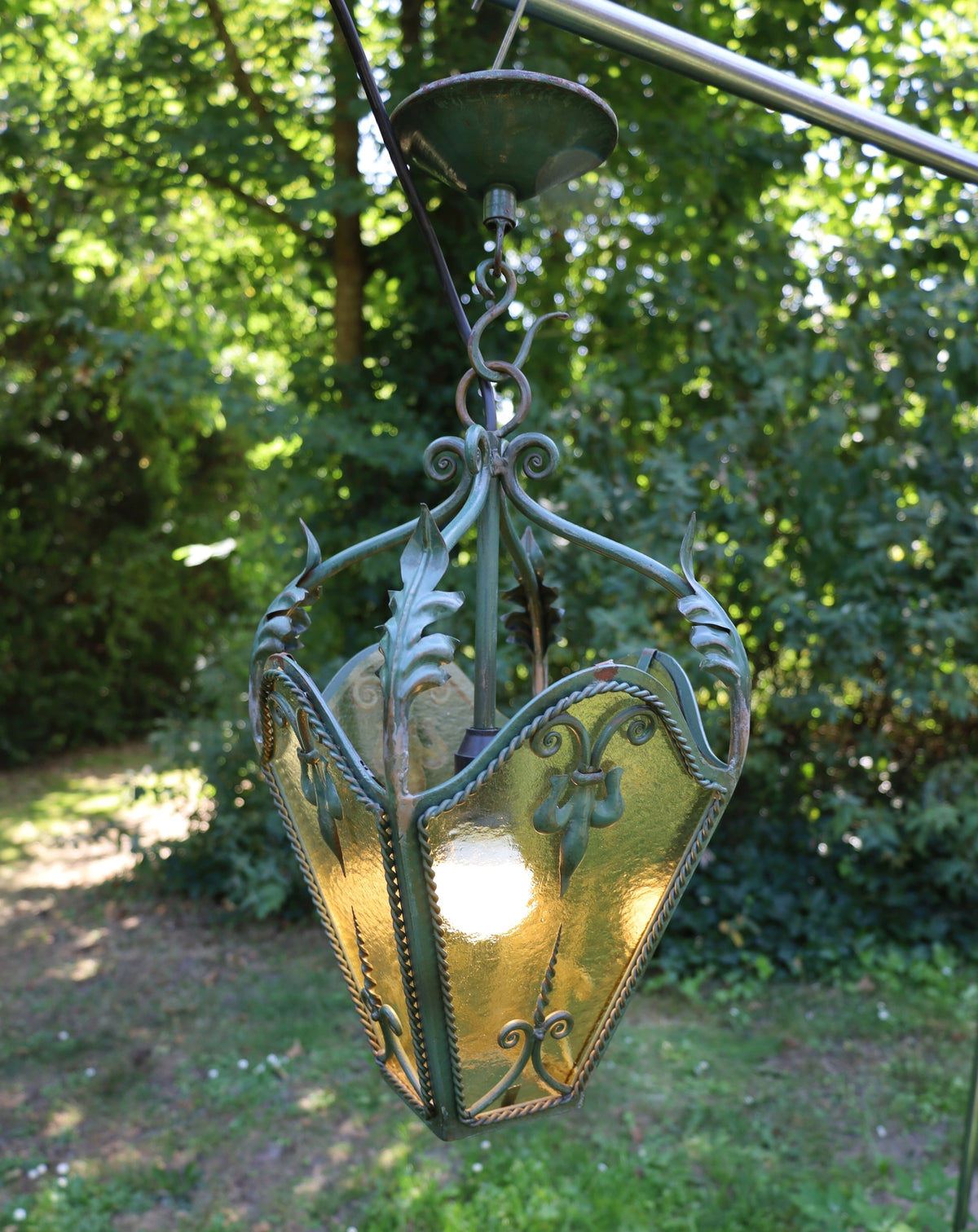 Antike Lampe / Pendelleuchte / Französische Foyer Laterne {{ Shabby Chic und Landhaus Deko }} {{ www.Stein-Alt.de }}