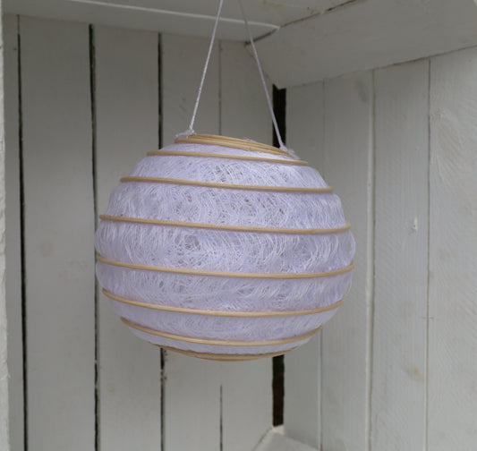 Lampion aus Baumwolle Weiß Ø 20cm - Romantische Gartendekoration