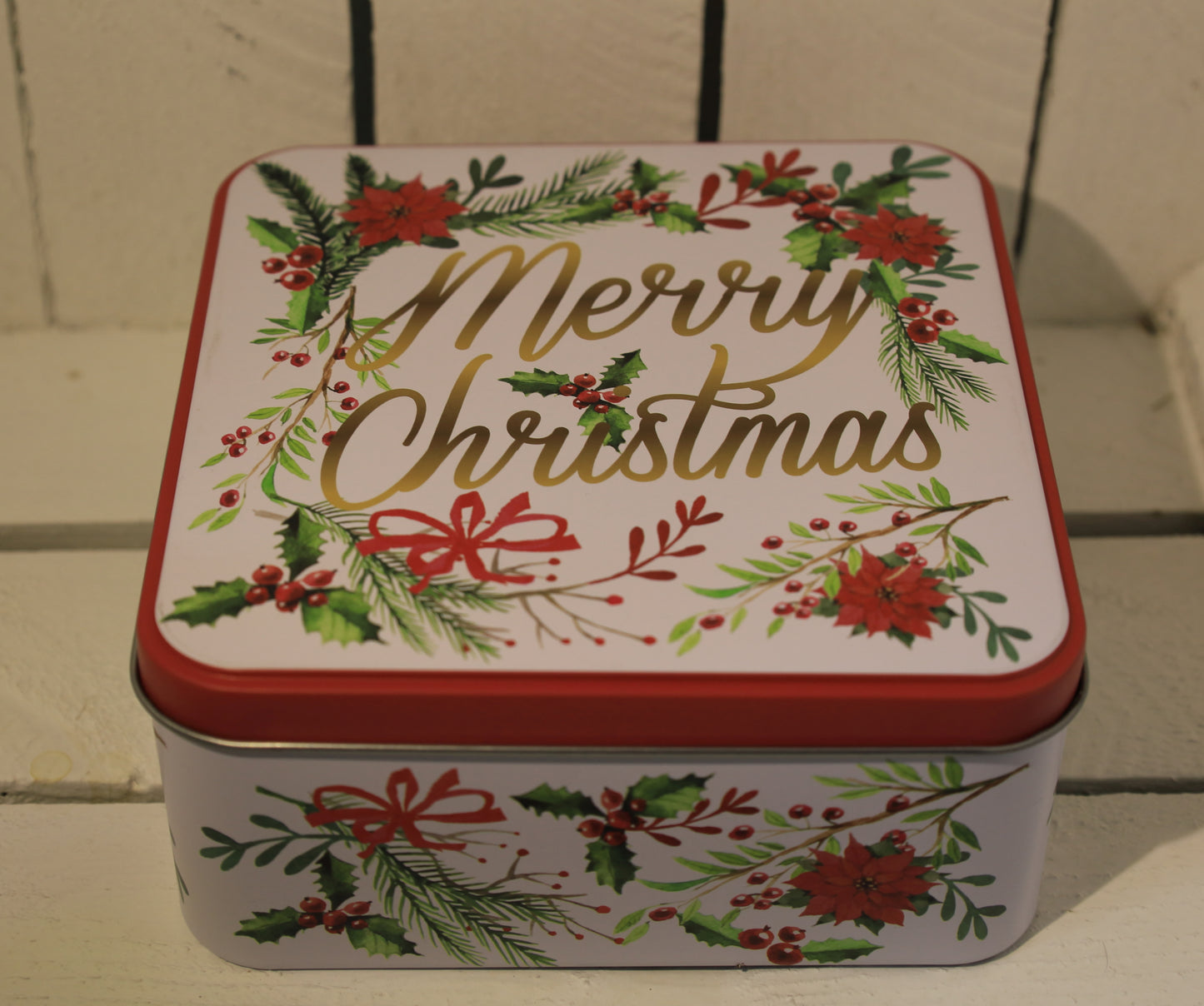 Plätzchendosen 3er Set Metall Weihnachten - Merry Christmas Keksdosen Landhausstil