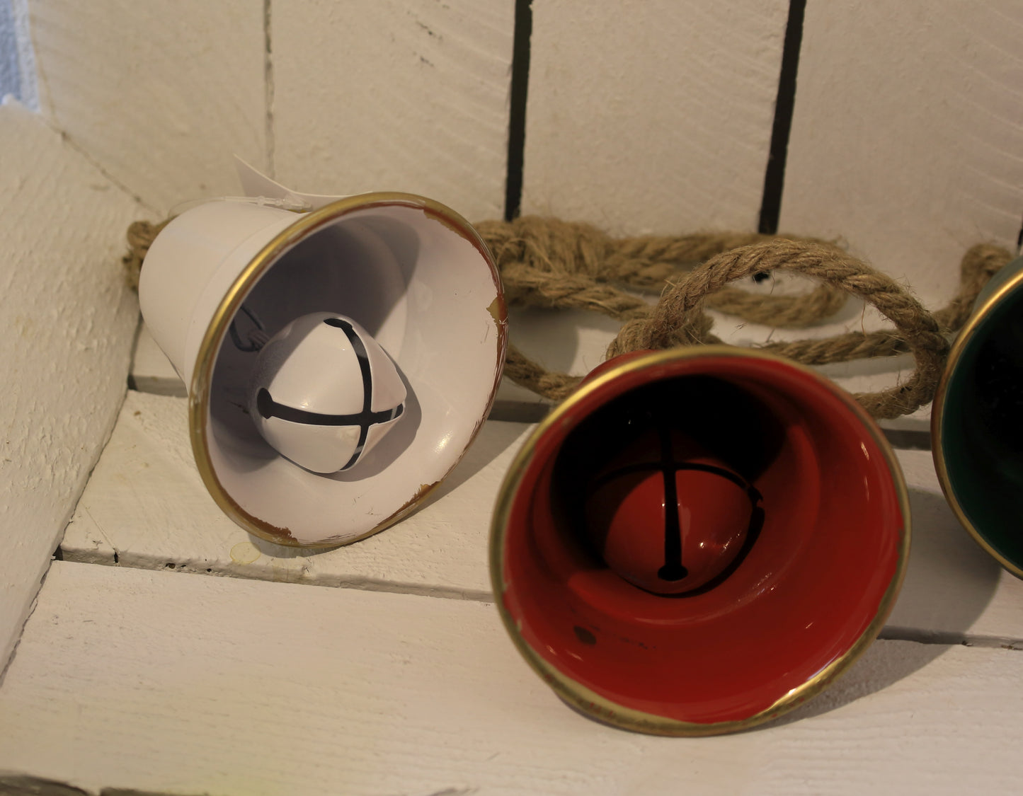 Weihnachts-Glöckchen 3er Set Metall - Festliche Dekoration Landhausstil