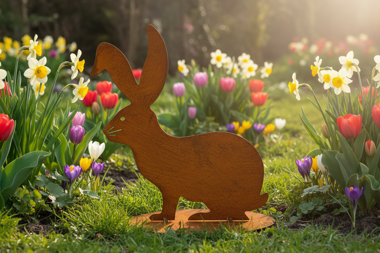 Edelrost Hase - Osterdeko für Garten & Haus | Rostikal {{ Shabby Chic und Landhaus Deko }} {{ www.Stein-Alt.de The cosy Cottage }}