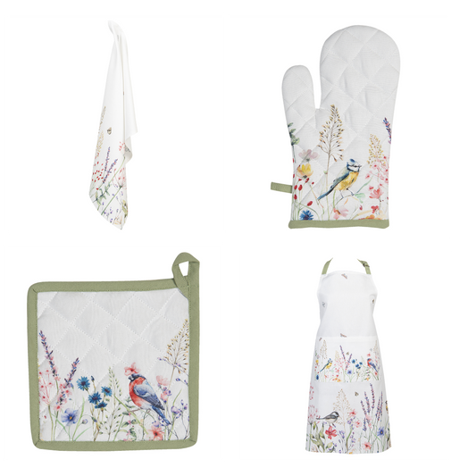 Küchenschürze Baumwolle Wiesenblumen - Ländlicher Charme für Ihre Küche