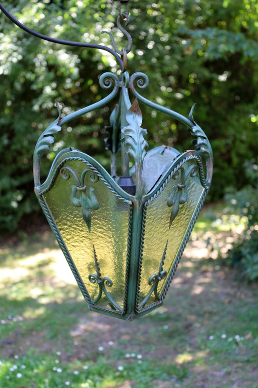 Antike Lampe / Pendelleuchte / Französische Foyer Laterne {{ Shabby Chic und Landhaus Deko }} {{ www.Stein-Alt.de }}