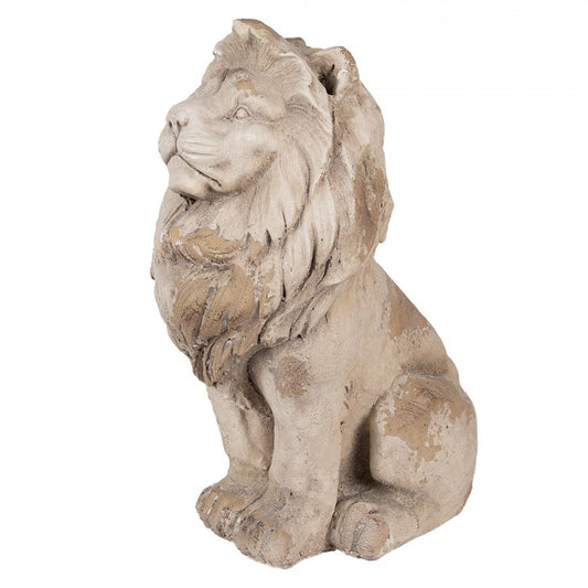 Gartendekoration Löwe Beige - Magnesiumoxyd Gartenstele