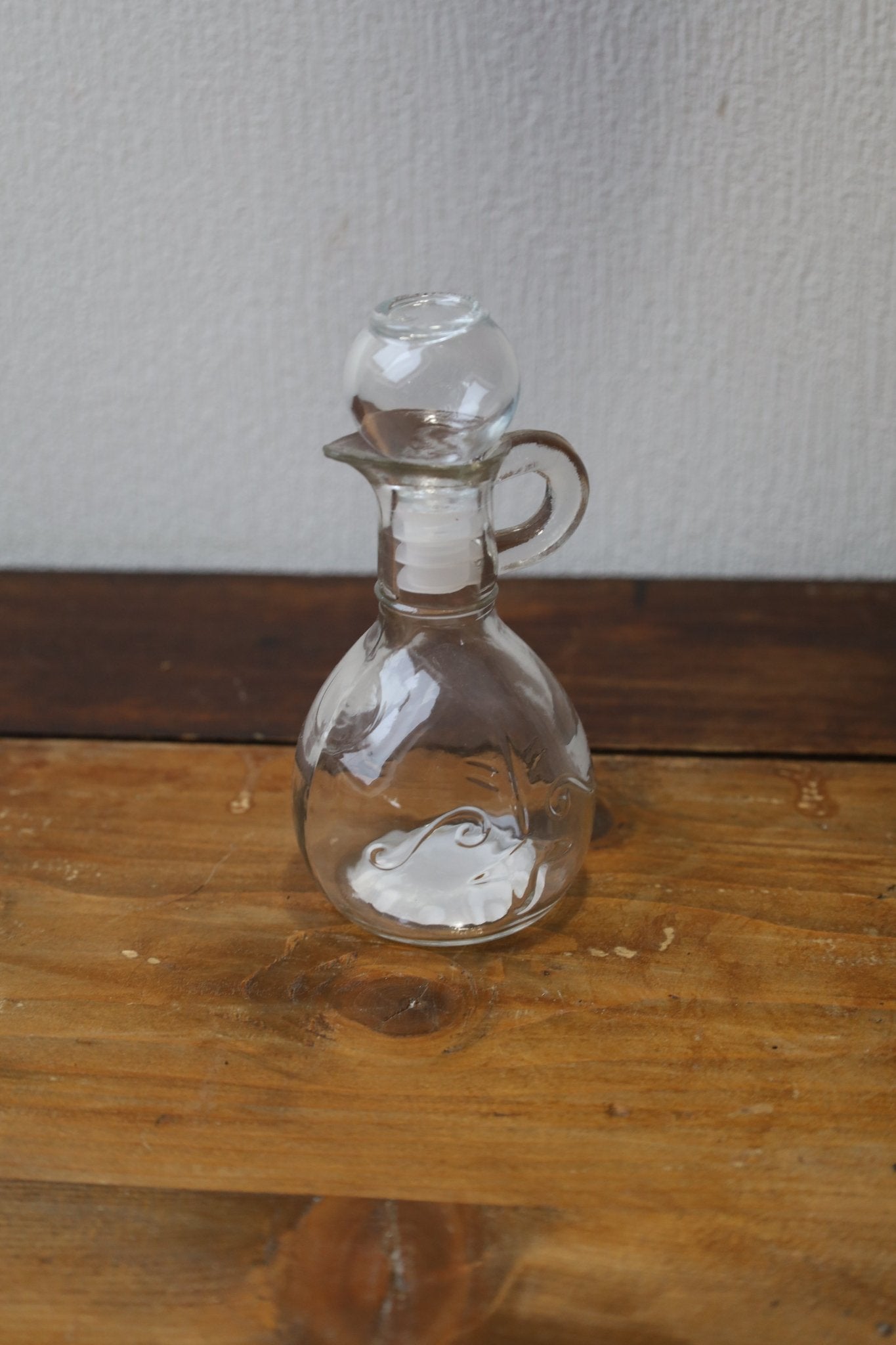 Glasflasche mit Stopfen & Ausguss – Vintage Deko, 175 ml & 400 ml {{ Shabby Chic und Landhaus Deko }} {{ www.Stein-Alt.de }}