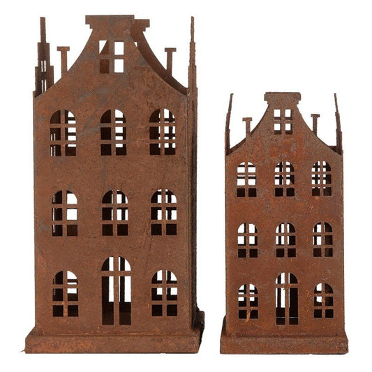Gartendekoration Edelrost-Häuschen 2er Set Vintage Gartendeko | Shabby Chic Landhaus Shabby Chic und Landhaus Deko bei www.Stein-Alt.de
