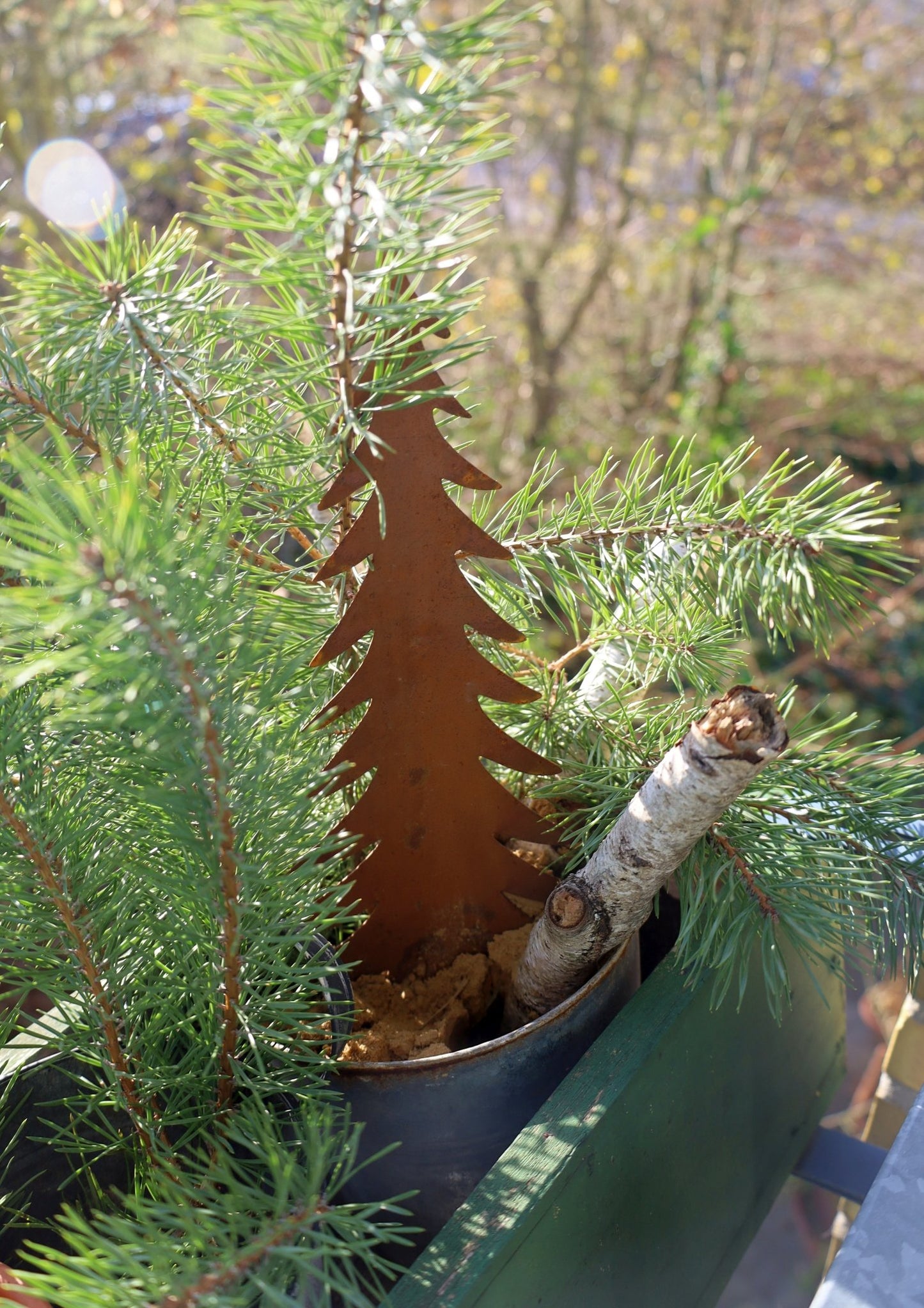 Edelrost Tannenbaum | Wetterfeste Winterdeko für Garten & Balkon – 3 Größen {{ Shabby Chic und Landhaus Deko }} {{ www.Stein-Alt.de }}