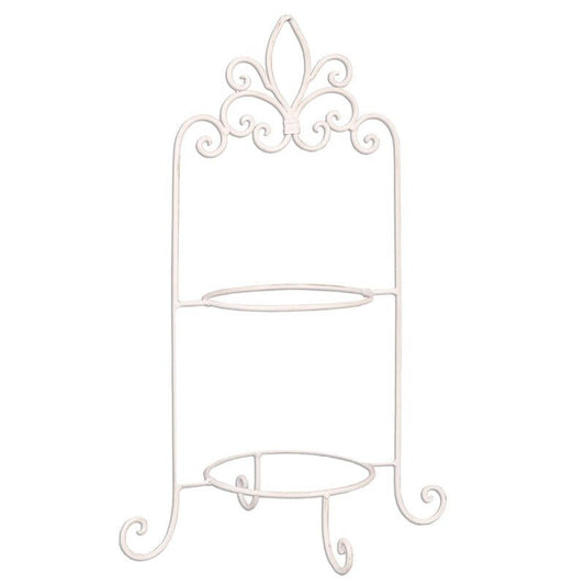 Etagere Weiß Metall Landhausstil - Tellerständer & Obstablage {{ Shabby Chic und Landhaus Deko }} {{ www.Stein-Alt.de }}