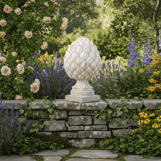 Großer Pinienzapfen Deko Magnesiumoxid – Gartendekoration Landhausstil
