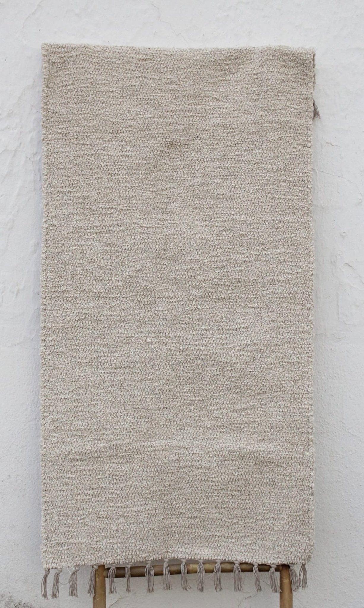 Handgeknüpfter Baumwollteppich Wollweiß - Landhausstil Teppich 100% Baumwolle {{ Shabby Chic und Landhaus Deko }} {{ www.Stein-Alt.de }}