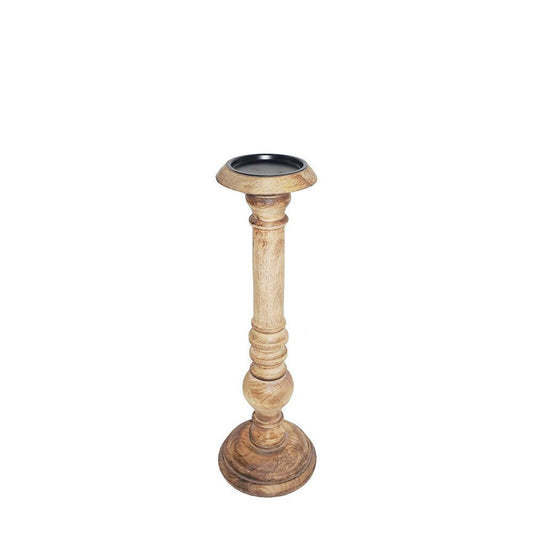 Kerzenständer Kerzenständer Mangoholz Braun – Kerzenhalter für Stumpenkerzen im Landhausstil Shabby Chic und Landhaus Deko bei www.Stein-Alt.de