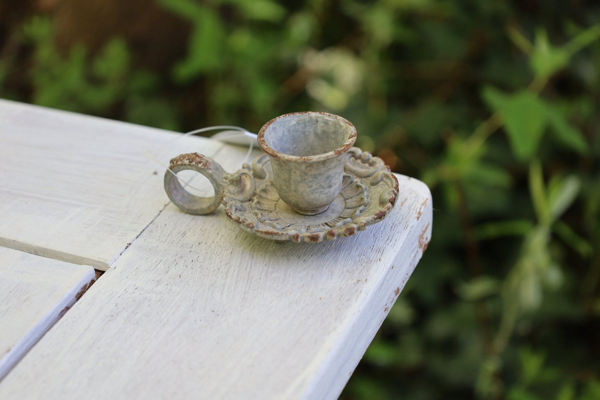 Kerzenständer Kerzenständer Shabby Chic – Romantischer Kerzenhalter im Vintage Landhausstil Shabby Chic und Landhaus Deko bei www.Stein-Alt.de
