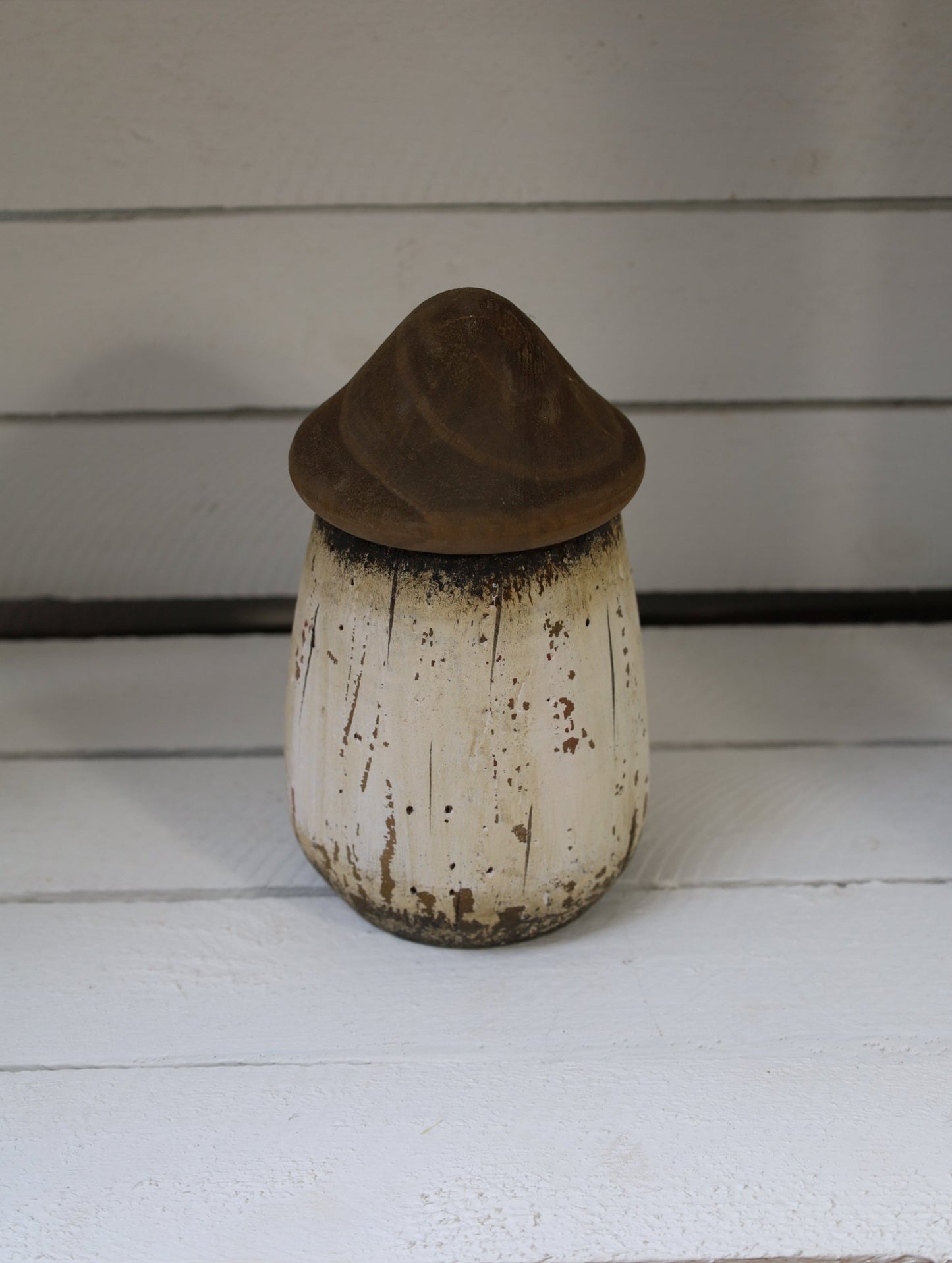Maritimes Deko-Häuschen Holz Weiß-Braun 17cm - Shabby Chic Landhaus Clayre & Eef {{ Shabby Chic und Landhaus Deko }} {{ www.Stein-Alt.de }}