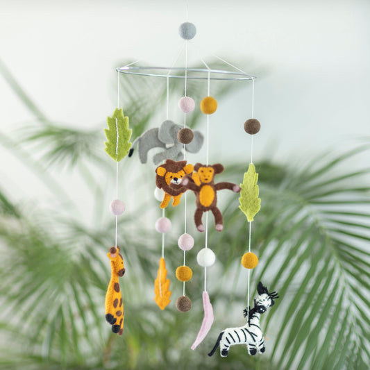 Mobile Afrikanische Tiere aus Filz – Handgemacht, FairMade & RWS-zertifiziert {{ Shabby Chic und Landhaus Deko }} {{ www.Stein-Alt.de }}