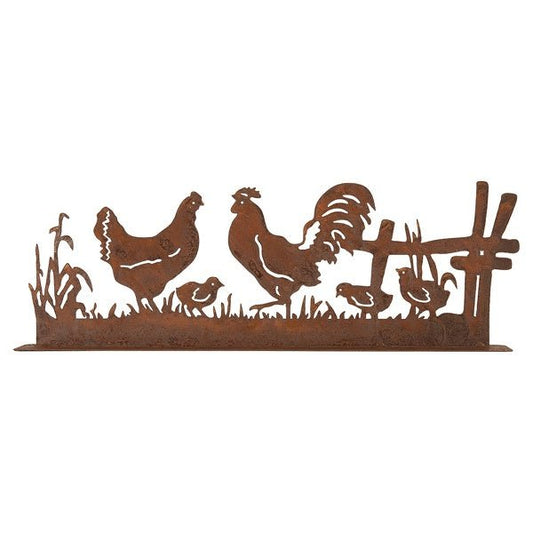 Oster Dekoration Huhn mit Küken Metall Rostoptik – Shabby Chic Frühlingsdeko {{ Shabby Chic und Landhaus Deko }} {{ www.Stein-Alt.de }}