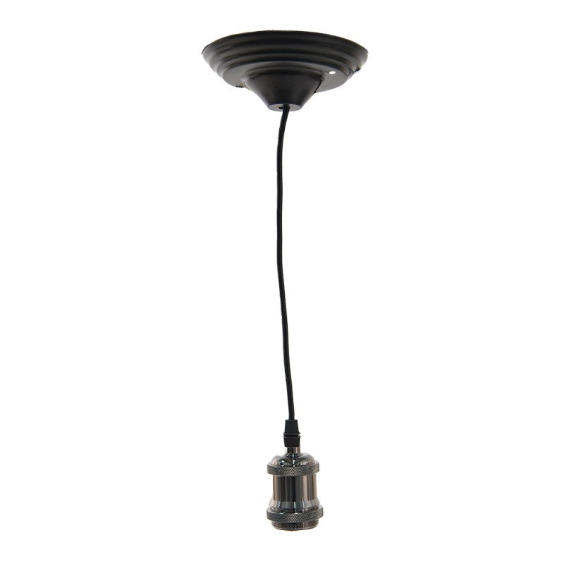 Deckenpendelleuchte 150 cm Schwarz ohne Schirm – E27 | Clayre & Eef