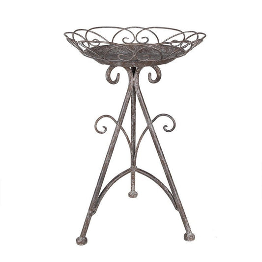 Pflanzenständer Eisen Grau Vintage | Blumentopfhalter Landhaus – 2 Größen Ø 27x40 cm {{ Shabby Chic und Landhaus Deko }} {{ www.Stein-Alt.de }}