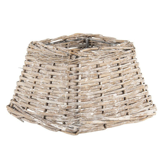 Quadratischer Lampenschirm Rattan Braun E27 - Landhausstil Shabby Chic {{ Shabby Chic und Landhaus Deko }} {{ www.Stein-Alt.de }}