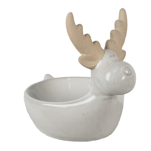 Servierschale Elch aus Porzellan - Weihnachtsdeko im Landhausstil {{ Shabby Chic und Landhaus Deko }} {{ www.Stein-Alt.de }}