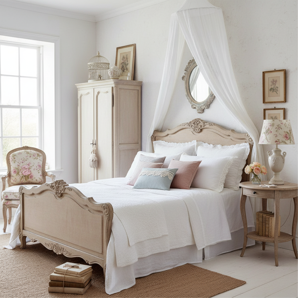 Ovaler Shabby Chis Spiegel im Barock-Stil aus Metall in Beige-Grau