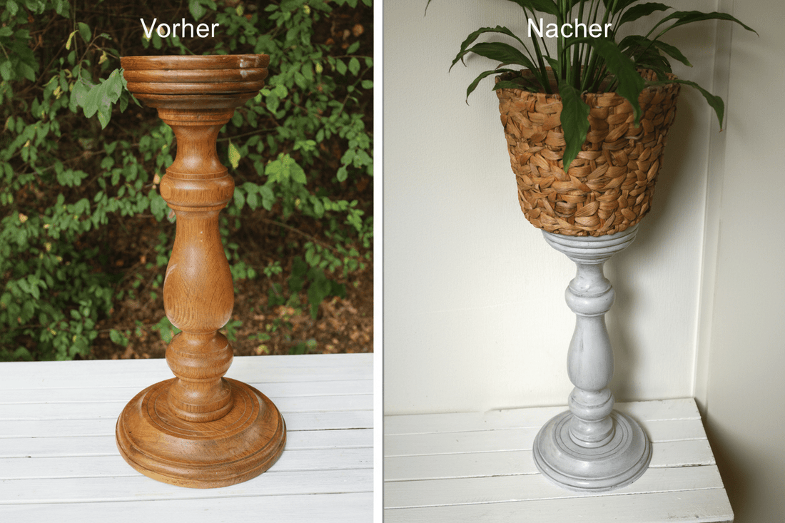 Vom Standaschenbecher zum Pflanzenständer – Upcycling mit Kreidefarbe