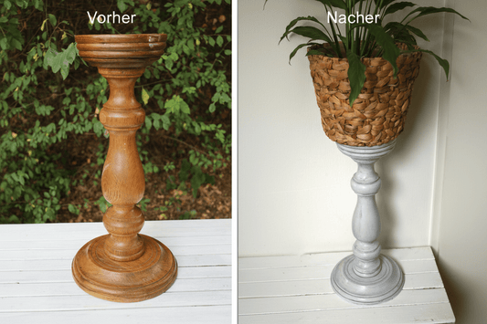 Vom Standaschenbecher zum Pflanzenständer – Upcycling mit Kreidefarbe