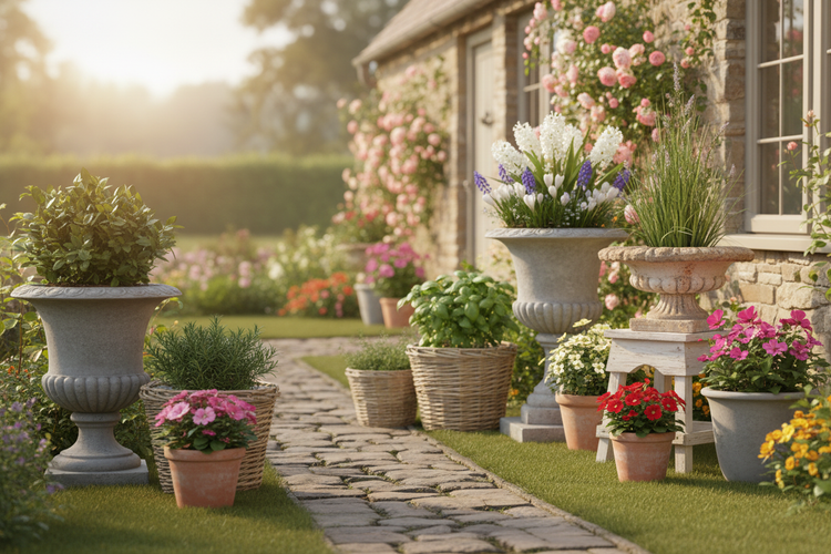 Pflanzgefäße für draußen – Wetterfeste Töpfe im Landhausstil