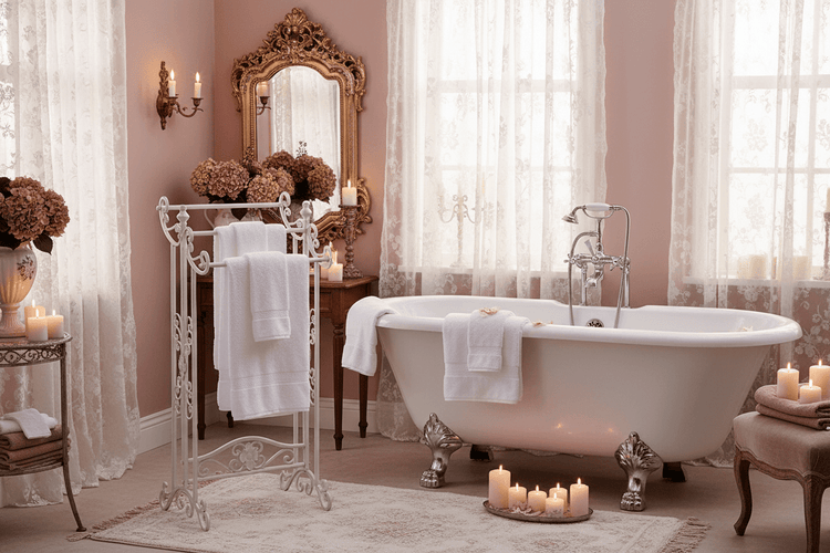 Badezimmer-Accessoires im Cottage-Landhausstil – gemütliche Deko und funktionale Ausstattung für Bad und WC
