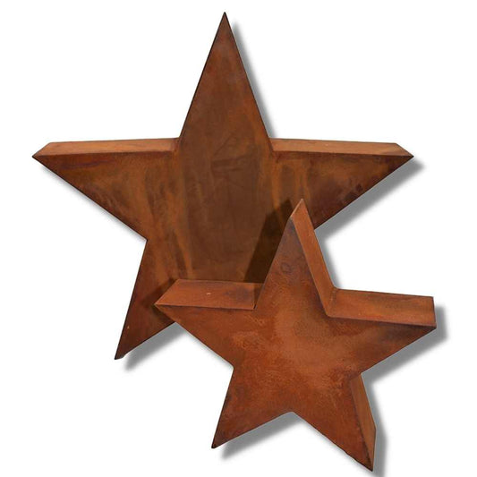 Edelrost Stern 3D - Wetterfeste Weihnachtsdeko aus Metall für Garten