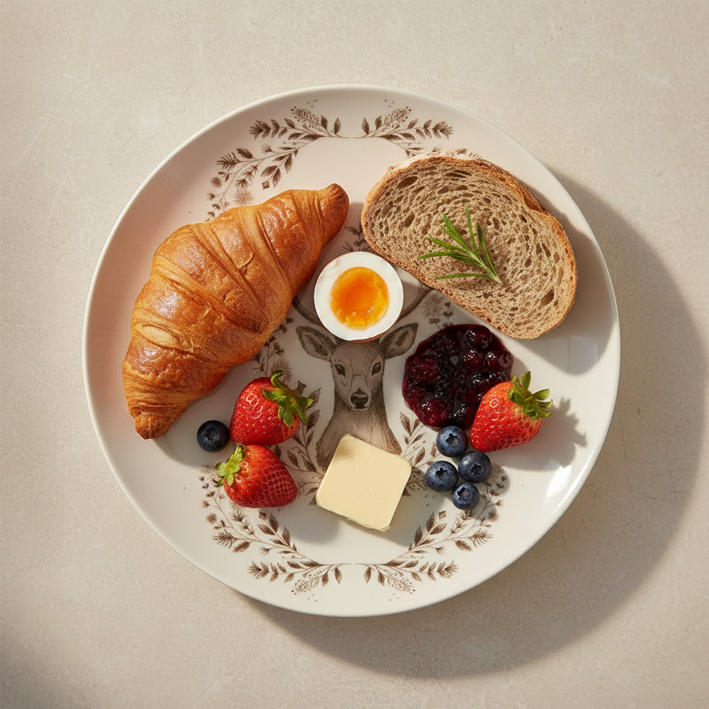 Porzellan Geschirr Set Hirsch Weihnachten - Teller, Tassen & Schalen