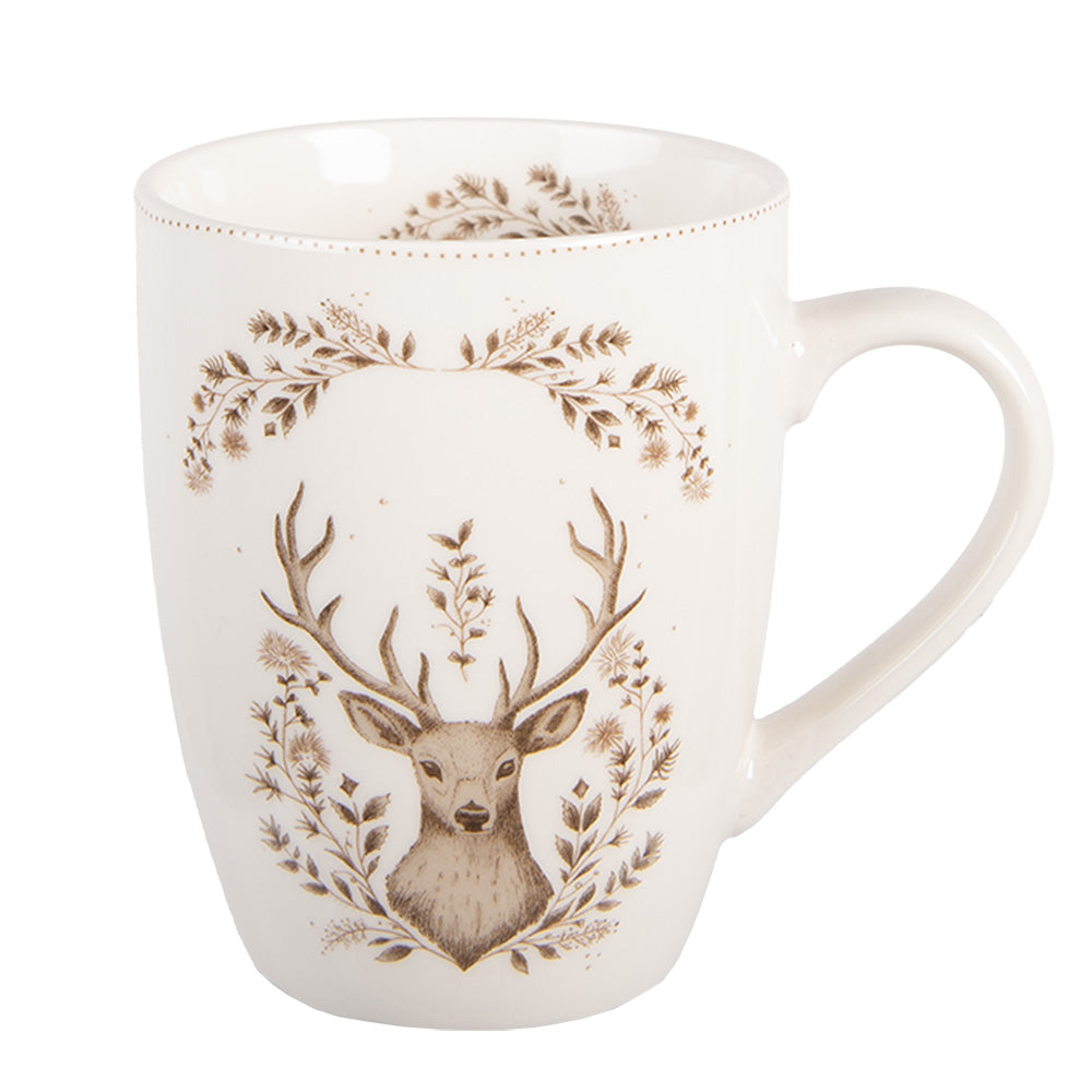 Porzellan Geschirr Set Hirsch Weihnachten - Teller, Tassen & Schalen