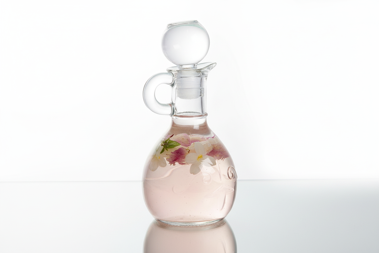 Dekorative Glasflasche mit Stopfen & Ausguss 175ml - Vintage Stil