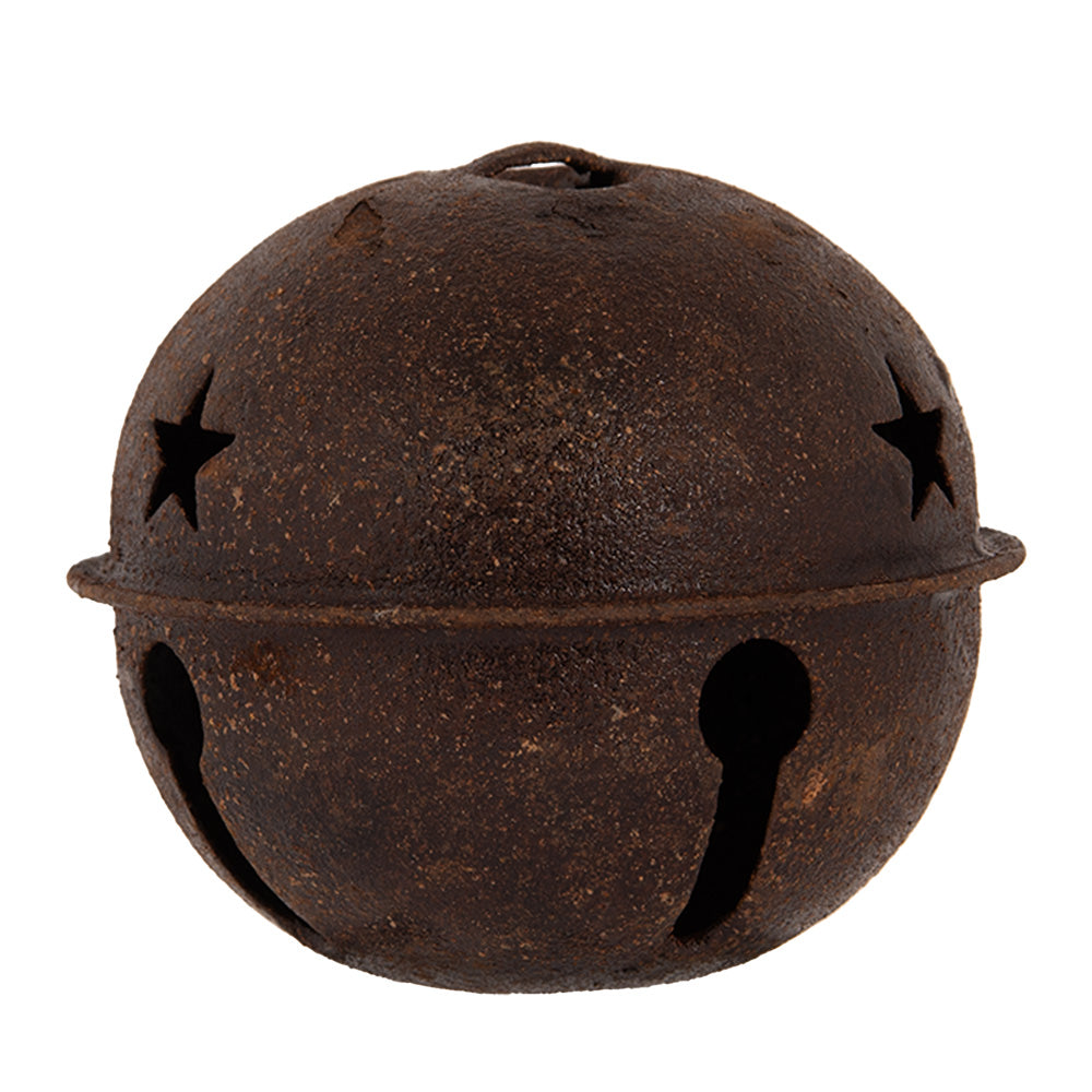 Kugel-Glocken / Hexenglöckchen, rostoptik aus Metall in Braun