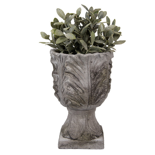 Pflanzkübel Steinguss Grau 16x24 cm - Französischer Landhausstil