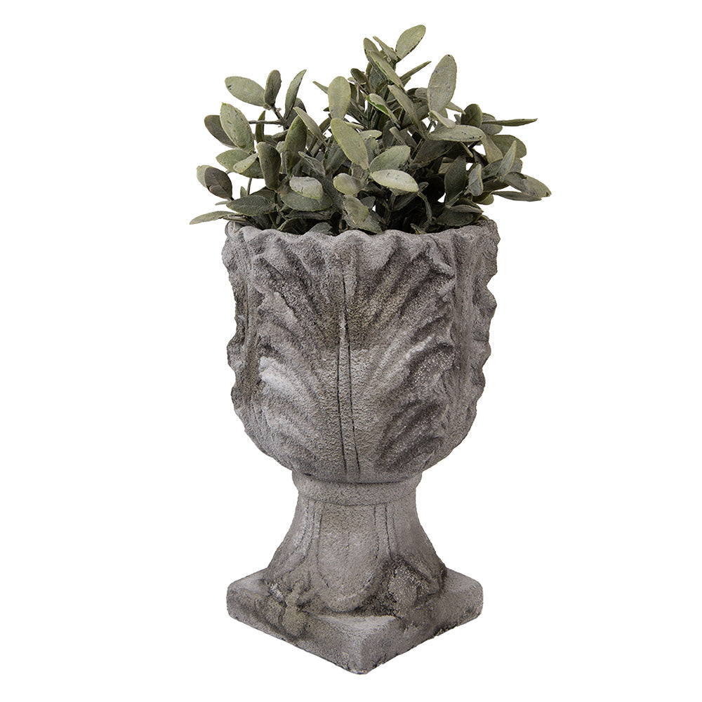 Pflanzkübel Steinguss Grau 16x24 cm - Französischer Landhausstil