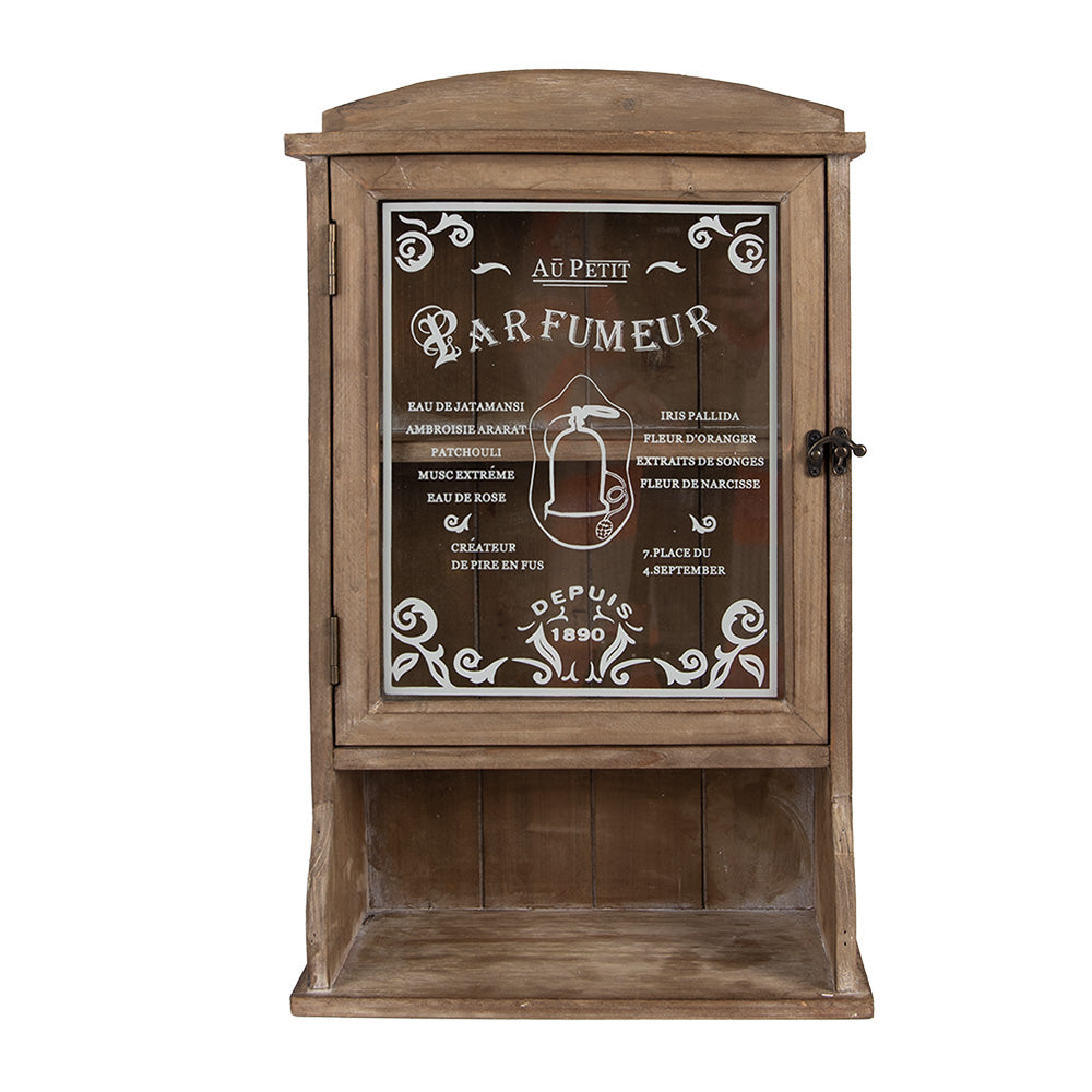 Wandschrank / Hängeschränkchen / Wandregal aus Holz in Braun / Landhaus / Clayre & Eef