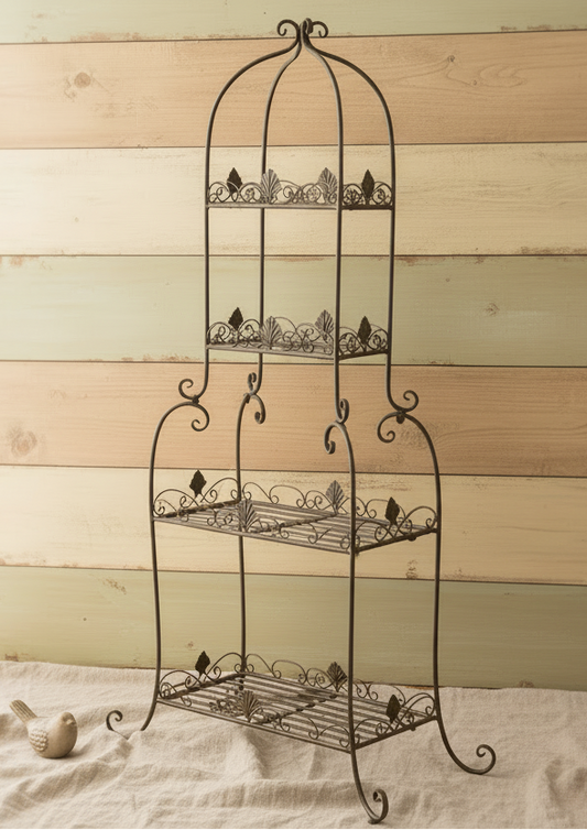 Garten-Regal Metall Braun - Pflanzenständer Landhaus Shabby Chic {{ Shabby Chic und Landhaus Deko }} {{ www.Stein-Alt.de The cosy Cottage }}