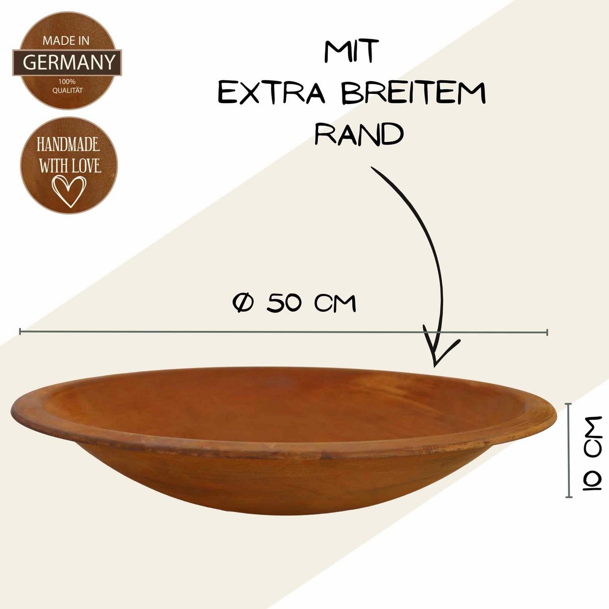 Edelrost Stele Carpe Diem mit Schale - Handgefertigt - Beleuchtbar - Gartendeko Shabby Chic