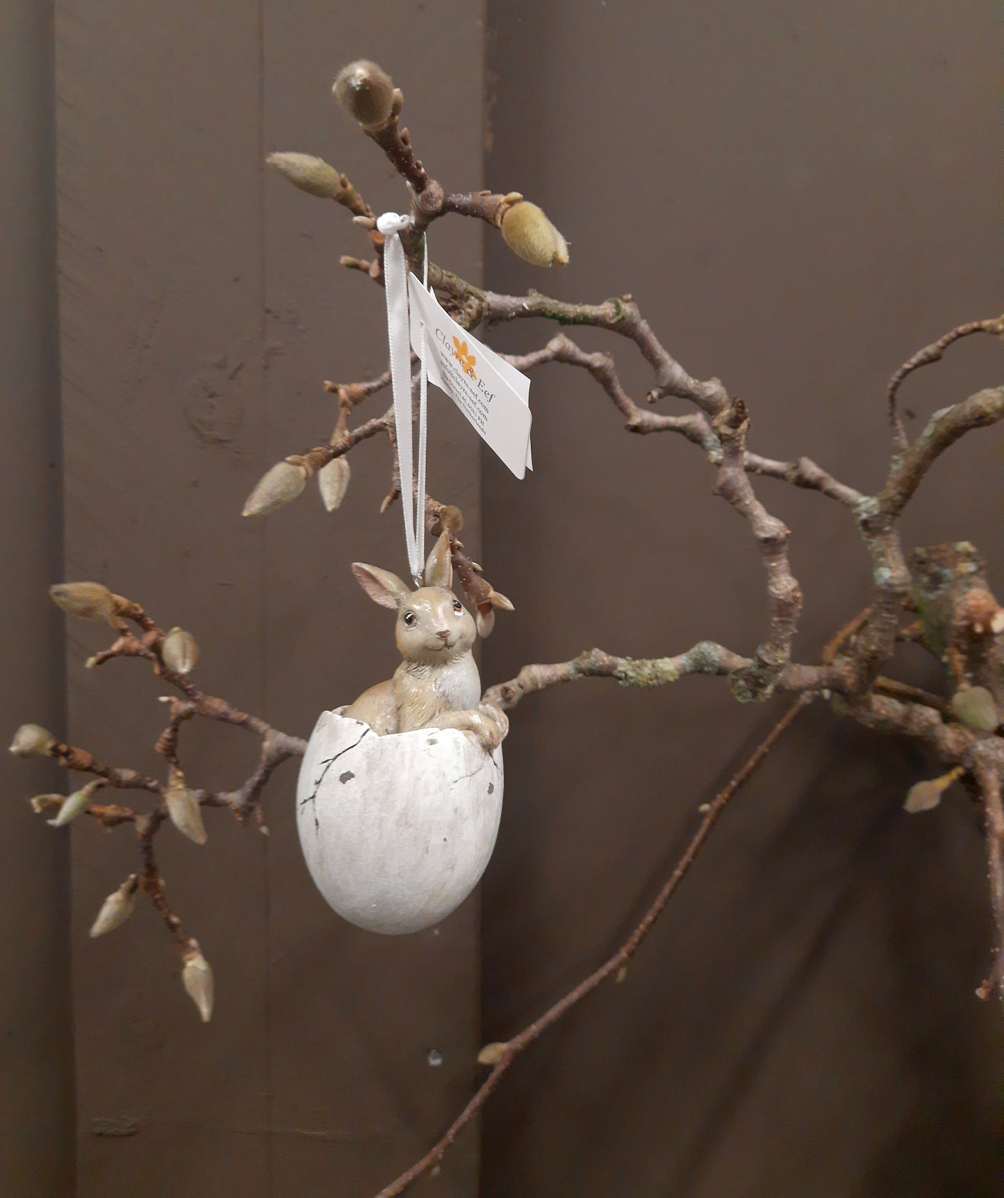 Niedliche Häschen-Anhänger Ostern - Braun Polyresin Osterdeko