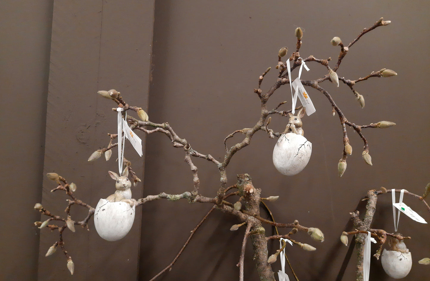 Niedliche Häschen-Anhänger Ostern - Braun Polyresin Osterdeko