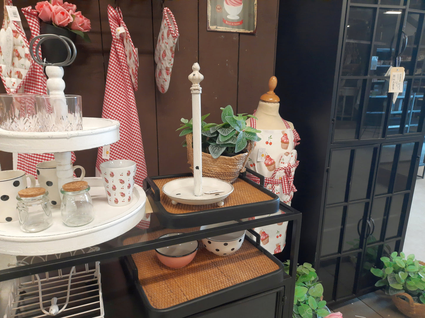 Küchenrollenhalter Eisen Weiß Shabby Chic - Vintage Zewahalter Landhaus