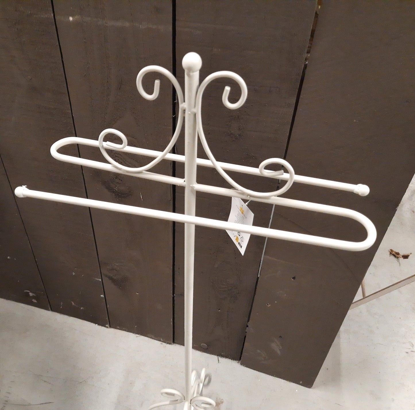 Portasciugamani / portasciugamani in metallo bianco, per due asciugamani