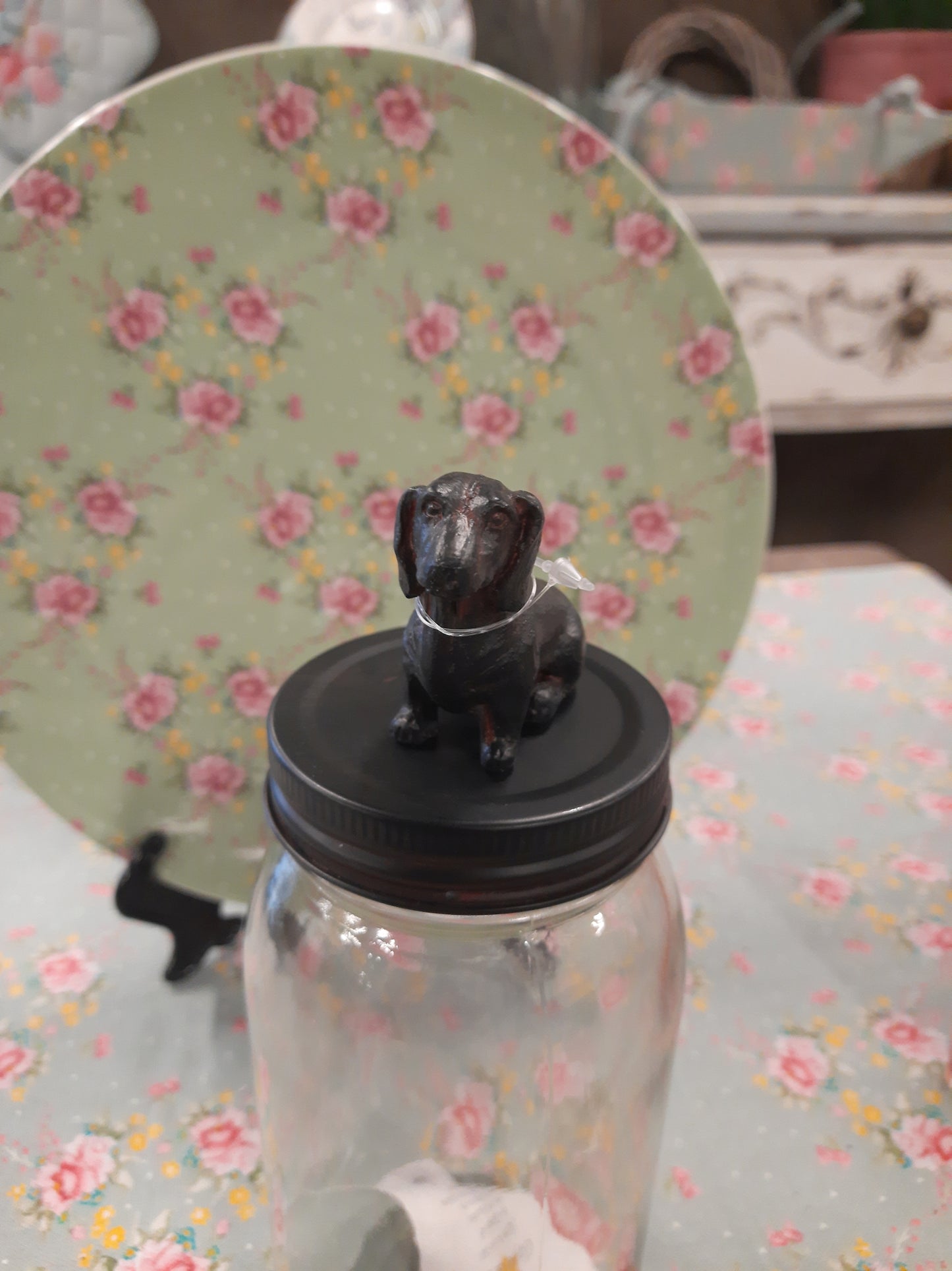 Leckerlidose Dackel - Vorratsglas aus Glas 8x22 cm