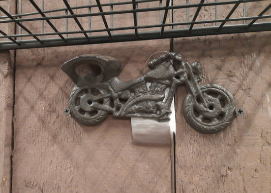 Wandflaschenöffner Motorrad Gusseisen – Vintage Biker Deko 19cm